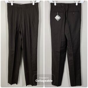 NEW SANTORELLI Como 2 Dual Pleated Wool Dress Pants Men’s Size 30 X 38 Unhemmed